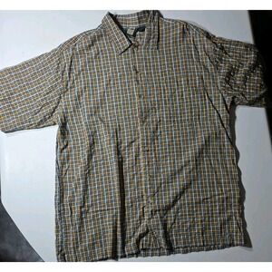 Vintage Metro One Shirt Mens Large Button Down Plaid Y2K‎ 90's Camp